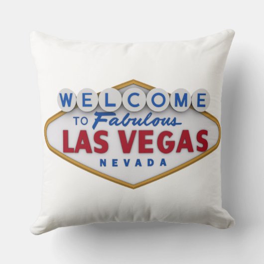 Cool Designer Pillow Welkom bij Las Vegas Kussen (Achterkant)