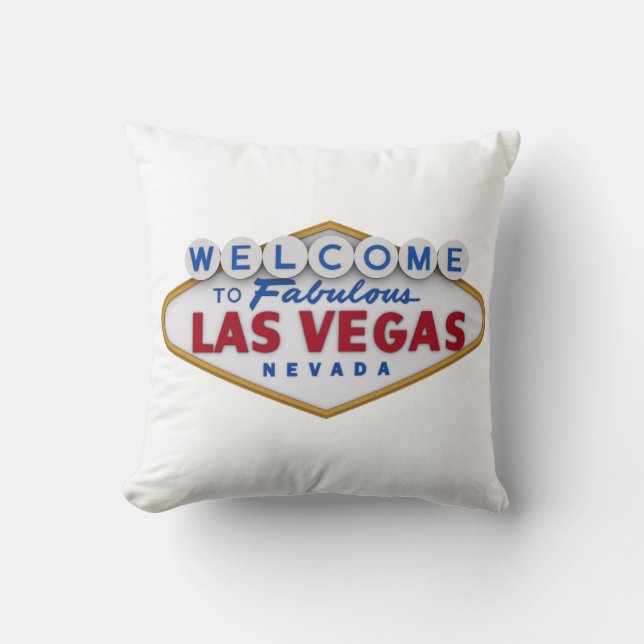 Cool Designer Pillow Welkom bij Las Vegas Kussen (Voorkant)