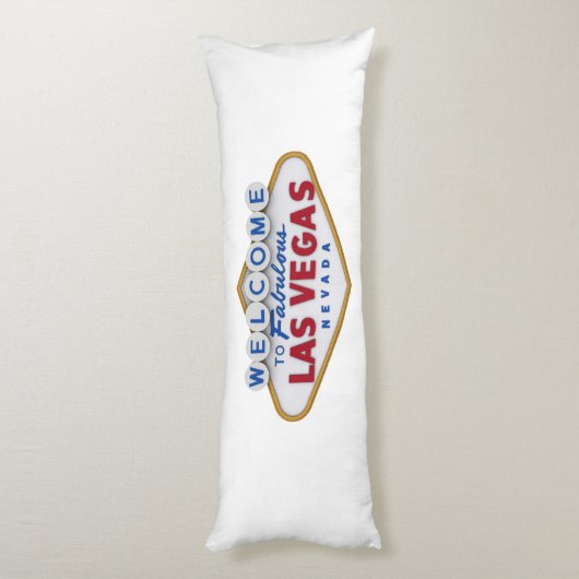 Cool Designer Pillow Welkom bij Las Vegas Lichaamskussen (Achterkant (Verticaal))