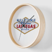 Cool Designer Wall Clock Welkom bij Las Vegas (Hoek)