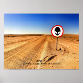 Cool Desolate Alien Area 51 Nevada USA Poster (Voorkant)