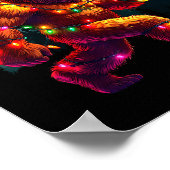 Cool Devil Horns Sasquatch Holiday Lights Christma Poster (Hoek)