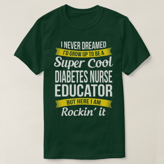 Cool Diabetes verpleegster Funny Gift T-shirt (Design voorkant)