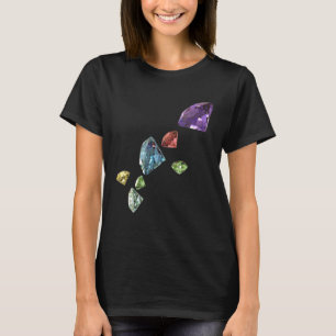 Cool Diamond Shape Jewelry Sparkle Bling Graphic T-shirt