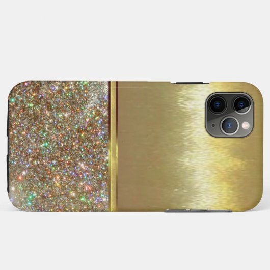 Cool Diamond Sparkle Gold Design Hoesje (Achterkant (horizontaal))