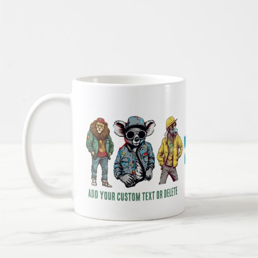 Cool Dier Modegeschenk Koffie Koffiemok (Links)