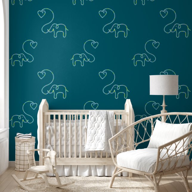 Cool Dierenpatroon - Olifant 4 Behang (Kinderen)