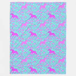 Cool Dierenpatroon - Paard Silhouet 1 Fleece Deken