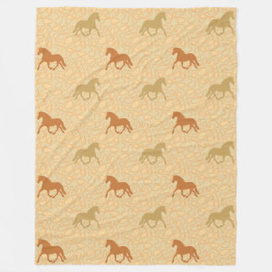 Cool Dierenpatroon - Paard Silhouet 2 Fleece Deken