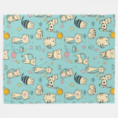 Cool dierpatroon - Moppige katten 1 Fleece Deken (Voorkant (Horizontaal))