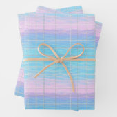 Cool Digitale Vaporwave Poolcore Roze Blauw Patroo Inpakpapier Vel (In situ)