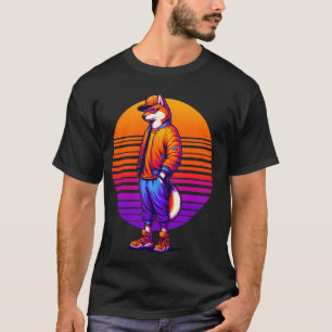 Cool Dingo Moderne Stedelijke Stijl Zonsondergang T-shirt