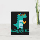 Cool Dino Daddysaurus Rex New Dad Fathers Day Kaart (Voorkant)