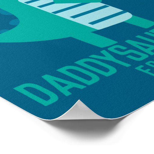 Cool Dino Daddysaurus Rex New Dad Fathers Day  Poster (Hoek)