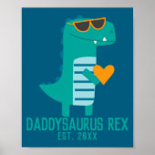 Cool Dino Daddysaurus Rex New Dad Fathers Day  Poster (Voorkant)