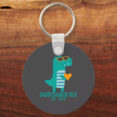 Cool Dino Daddysaurus Rex New Dad Fathers Day  Sleutelhanger (Voorkant)