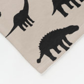 Cool Dino Dinosaurs Silhouettes Fleece Deken (Hoek)
