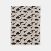 Cool Dino Dinosaurs Silhouettes Fleece Deken (Voorkant)