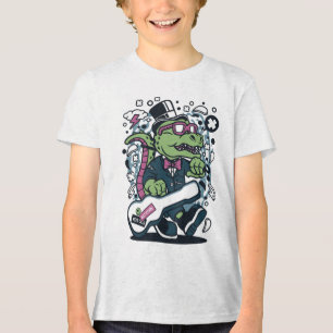 Cool Dino met Top Hat Kinder T-Shirt