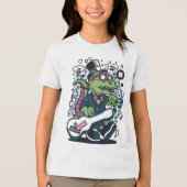 Cool Dino met Top Hat Kinder T-Shirt (Voorkant)