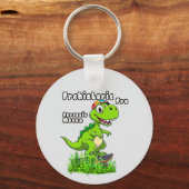 Cool Dino on a Skateboard Sleutelhanger (Voorkant)
