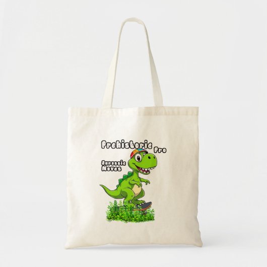 Cool Dino on a Skateboard Tote Bag (Voorkant)