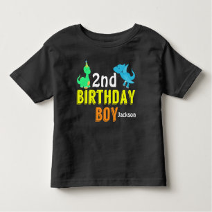 Cool Dinosaur Birthday Boy Party Custom Kinder Shirts