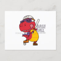 Cool dinosaur die honkbal speelt
