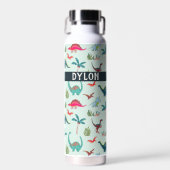 Cool dinosaur douanenaam blue waterfles (Voorkant)