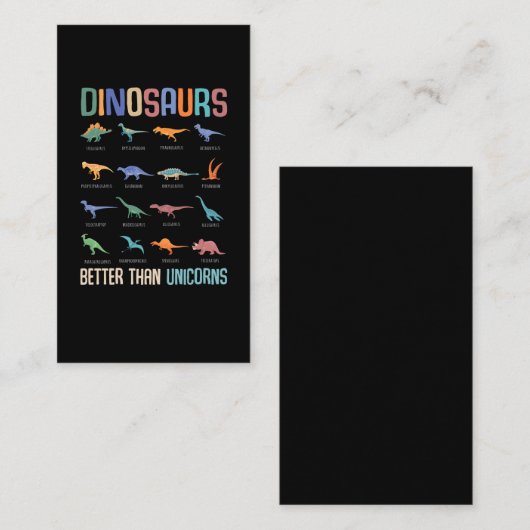 Cool Dinosaur Fan Dino Boys Trex Visitekaartje (Voorkant / Achterkant)