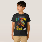 Cool Dinosaur Ik ben klaar om de kleuterschool te T-shirt (Voorkant volledig)