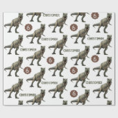 Cool Dinosaur Party Kids Birthday Trex Cadeaupapier (Vlak)