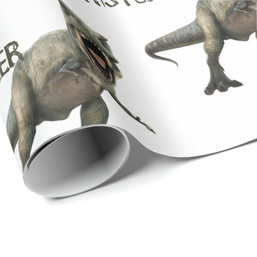 Cool Dinosaur Party Kids Birthday Trex Cadeaupapier (Rol Hoek)