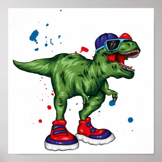 Cool Dinosaur Poster (Voorkant)