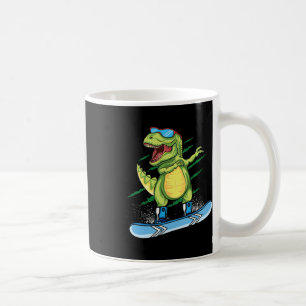 Cool Dinosaur Snowboarding Skiing Dabbing T Rex Sn Koffiemok