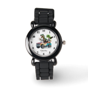 Cool Dinosaur Truck naam toevoegen Horloge
