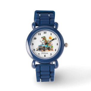 Cool Dinosaur Truck naam toevoegen Horloge