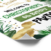 Cool Dinosaur-verjaardag welkom T-Rex Welkom Poster (Hoek)