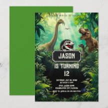 Cool Dinosauriërs Wereld Jurassic Groene Verjaarda