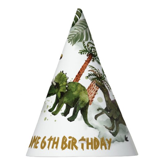 Cool Dinosaurs Jurassic Boy Verjaardag Cone Feesthoedjes (Rechts)