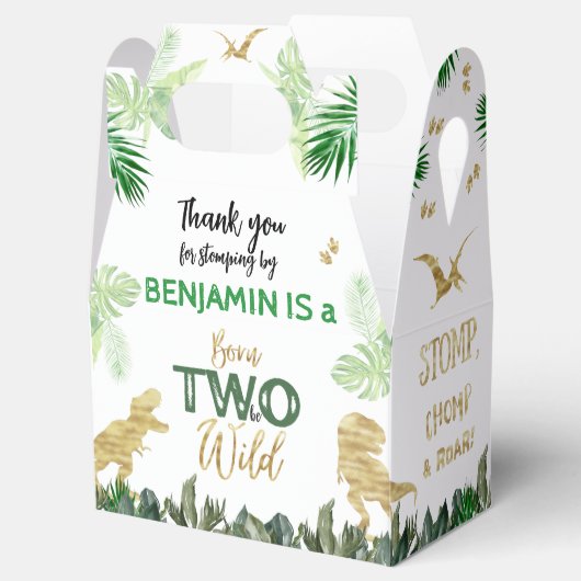 Cool Dinosaurs Jurassic Boy Verjaardagsfeestje Bedankdoosjes (Geopend)