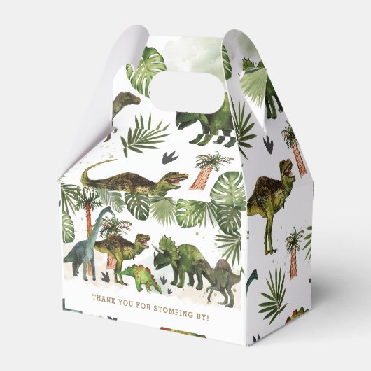 Cool Dinosaurs Jurassic Boy Verjaardagsfeestje Bedankdoosjes (Achterkant)
