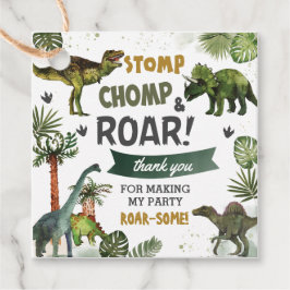 Cool Dinosaurs Jurassic Boy Verjaardagsfeestje Bedankjes Labels