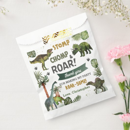 Cool Dinosaurs Jurassic Boy Verjaardagsfeestje Bedankzakje (Gezegeld)