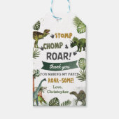 Cool Dinosaurs Jurassic Boy Verjaardagsfeestje Cadeaulabel (Voorkant)