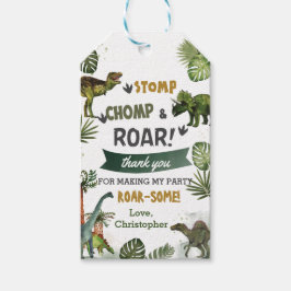 Cool Dinosaurs Jurassic Boy Verjaardagsfeestje Cadeaulabel