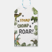 Cool Dinosaurs Jurassic Boy Verjaardagsfeestje Cadeaulabel (Achterkant)