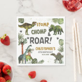 Cool Dinosaurs Jurassic Boy Verjaardagsfeestje Servet (Insitu)