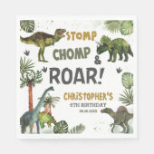 Cool Dinosaurs Jurassic Boy Verjaardagsfeestje Servet (Voorkant)