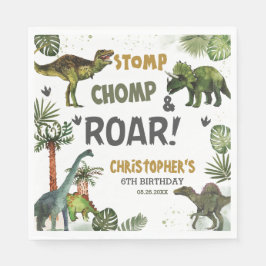 Cool Dinosaurs Jurassic Boy Verjaardagsfeestje Servet